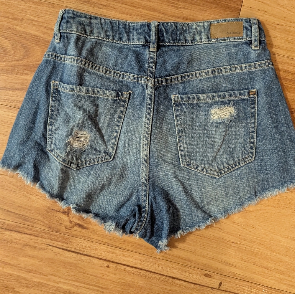 Garage high waisted cut off denim short